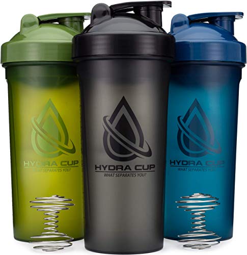 3팩 - Extra Large Shaker Bottle 45oz 컵 듀얼 Blenders Mixing Protein from Hydra Cup