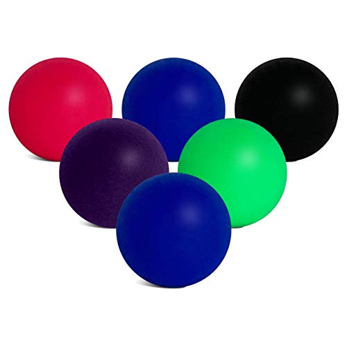 Replacement Paddle Ball Beach Balls for use with Beachball®, Smashball®, Kadima®, Watercolors® and Other Beach Paddle Ball and Beach Tennis Games | Set of 6 Paddle Balls in High Visibility Colors