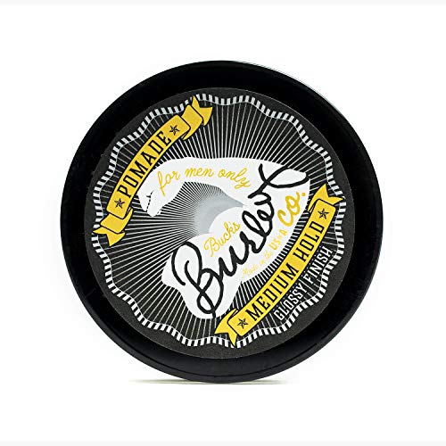 Buck&rsquos Burley 헤어 Styling Pomade Men Strong Hold Sleek Finish Volumizes & Moisturizes Ideal All Men&rsquos Types Clean Scent 3 oz