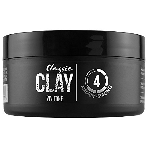 Vivitone 클래식 Styling Clay 2.1 oz. Medium hold 매트 finish Flexible & Re-workable Nice fresh fragrance Adds thickness texture any hairstyle