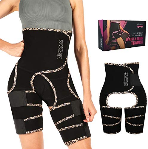MIZATTO Waist Trainer 여성 3 1 Neoprene Full Body Workout Sweat Belt Thigh Trimmer