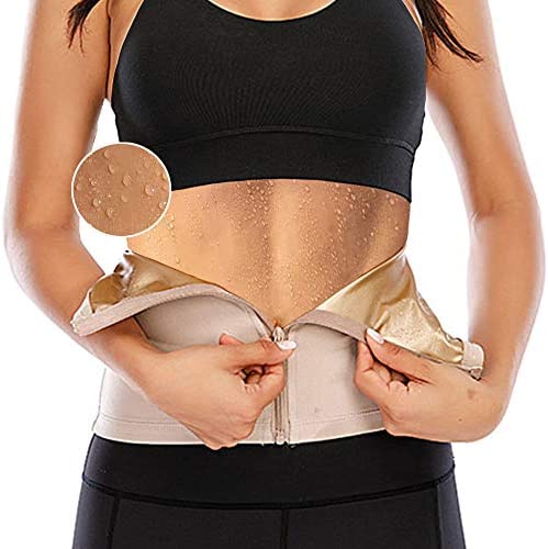 HOMETA Waist Trainer Trimmer Sauna Sweat Belt 여성 Polymer Zipper Cincher Girdle Slimming Body Shaper