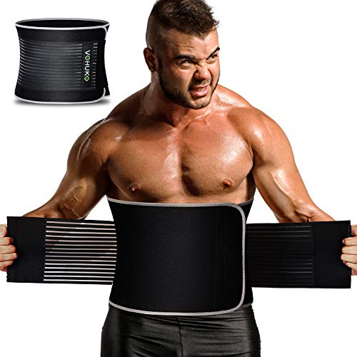 VOHUKO Waist Trimmer Men Widening Trainer Ab Belt&nbspSweat Wrap Stomach Back Lumbar Support