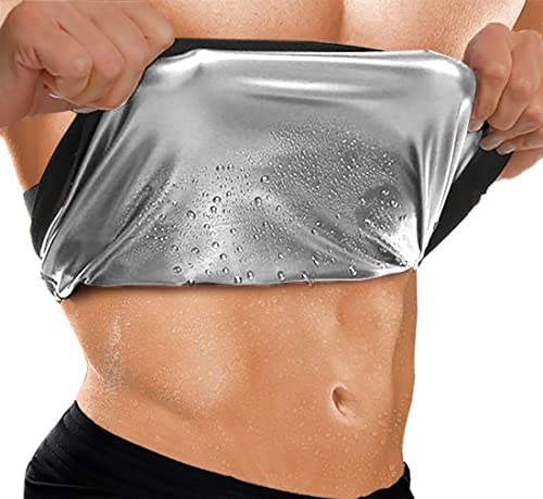 Nanooer Waist Trainer Men Trimmer Sauna Sweat Workout Shaper Neoprene-Free Cincher Slimming Belt