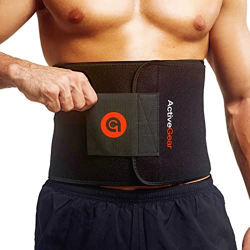 ActiveGear Premium Waist Trimmer Belt Slim Body Sweat Wrap Stomach Back Lumbar Support