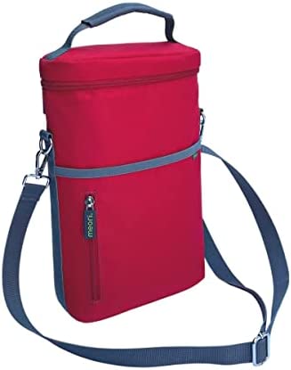 meori 접이식 9 Bottle Wine Carrier Marine 블루 Reusable Glasses Bottles Dividers Organize Transport Car Storage