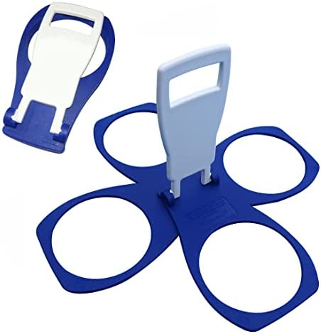 CarryAround Fold Away 컵 Coffee Pint 소프트 Drink Beer Carrier Holder - Sturdy Reusable Pocket Size Festival Essential Easy safe hot drinks Perfect 스포츠 fans Random Color