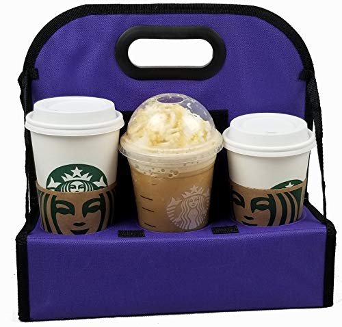 TheBiker 컵 carrier reusable 방수 폴딩 insulated 6 Cups Purple 1