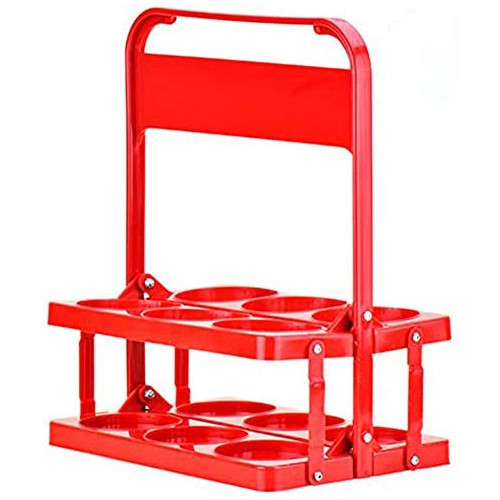 TINTON LIFE Creative Plastic Beer Portable 폴딩 Basket 접이식 6팩 Bottle Caddy 버킷 Holder Daily Use KTV Party Wine Rack 컵 9.61" x 6.1" 11.77"
