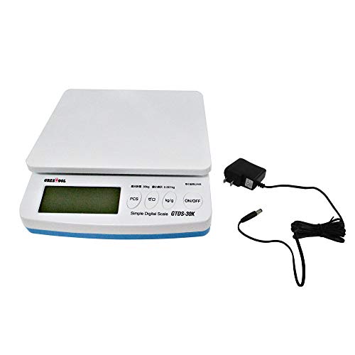 GREATTOOL 간이 디지털 저울질 최소 표시1g 최대30Kg 거래 증명 이외용 GTDS-30K