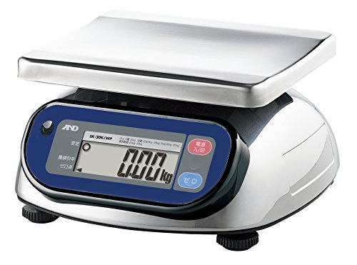 A&D 거래 증명용 방진・방수 디지탈 저울질 SK-30KiWP ≪우박량:30kg 최소 표시:0.02~0.05kg(사용 범위:0.2~30kg) 명치수:232(W)*192(D)mm 검정부:사용 지구 제한 없음≫