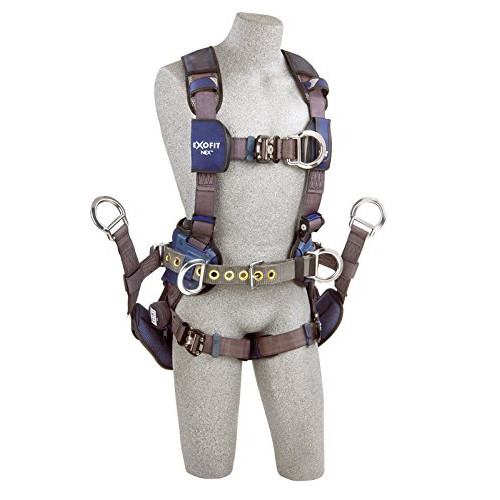 DBI/Sala ExoFit Nex 1113192 Tower Climbing Vest-Style Full Body Harness Large Blue/Gray DBI Sala
