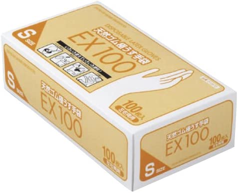 던롭 홈 프로덕츠 products 천연 고무극 얇은 장갑EX100 07619 S 100마이 re