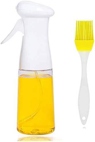 Oil Sprayer Cooking 7oz/210ml Olive Mister Refillable Dispenser Bottle Food Grade PET BPA Free Versatile Vinegar Spritzer Kitchen Air Fryer Baking Roasting Salad