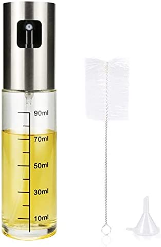 Olive Oil Sprayer Bottle 스테인레스 스틸 Glass Dispenser Mister Cooking BBQ Salad Baking Roasting Kitchen Tools 3.4-oz Capacity