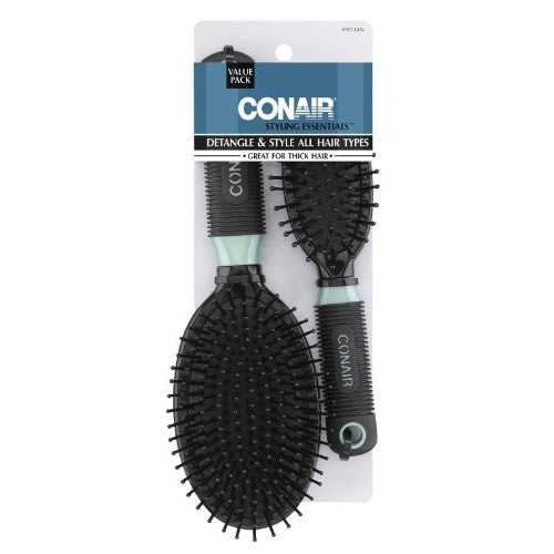 CONAIR 콘에어 디탱글 & 스타일 헤어브러쉬 모든 모발용 색상 랜덤