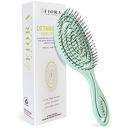 FLORA NATURALS 플로라 네츄럴 디탱글링 헤어브러쉬 그린