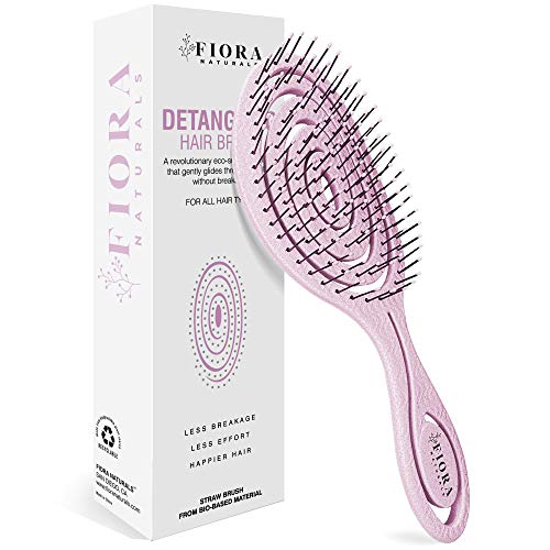 FLORA NATURALS 플로라 네츄럴 디탱글링 헤어브러쉬 핑크