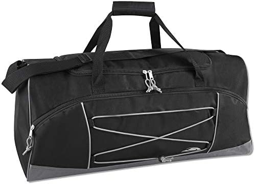 60 Liter 26 Inch Duffle 가방 &ndash Heavy Duty Extra Large 스포츠 체육관 Equipment Travel Duffel Men 여성 Black