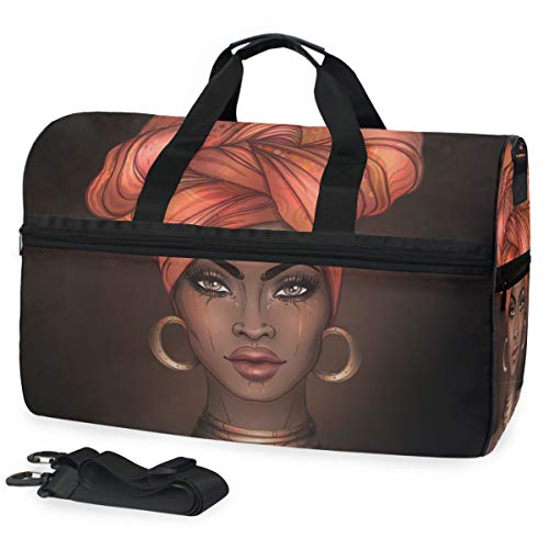 Travel Duffels African Pretty Girl Duffle 가방 Luggage 스포츠 체육관 여성 & Men