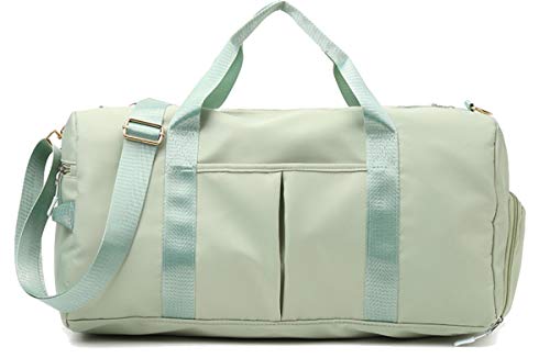 Lightweight Weekender Duffel Bags 여성 소녀 Overnight Weekend 스포츠 체육관 Yoga Swim Travel Outdoor Vacation Carryon Checked Luggage Storage Adkx Personalized Duffle Wet Pocket GREEN