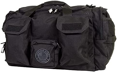 Serious Steel Fitness 체육관 가방 1000D Nylon Duffel Heavy Duty Black