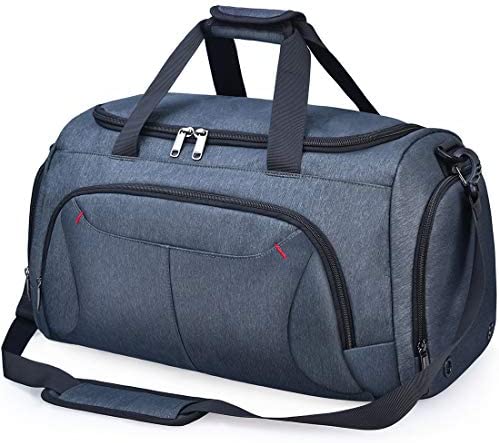 Gym Duffle 가방 방수 Large 스포츠 Bags Travel Duffel Shoes Compartment Weekender Overnight Men 여성 40L Black