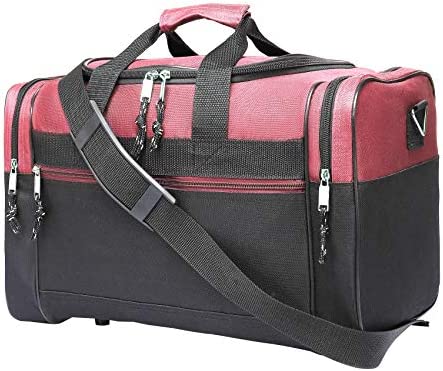 BuyAgain Duffle 가방 17" Travel Carry On 스포츠 Overnight Weekender Duffel 체육관 조절되는 Strap Men Women