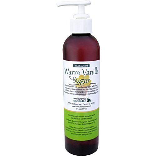Warm Vanilla Sugar Body Oil/Massage Oil 8 fl. oz. with All Natural Plant Oils