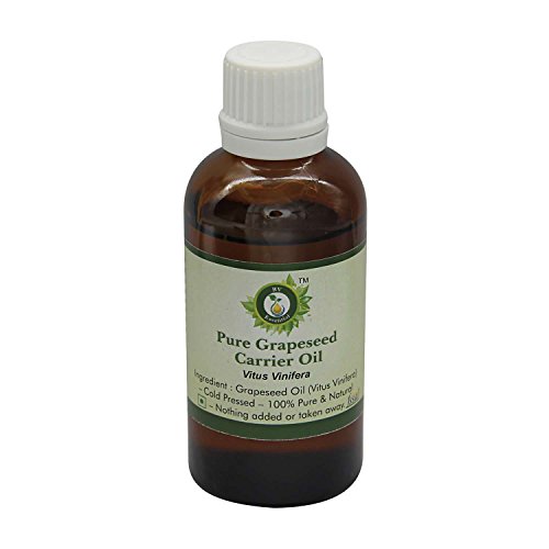 Grapeseed Oil | Vitus Vinifera | For Hair | For Face | For Skin | For Body | For Cooking | 100% Pure Natural | Cold Pressed Grapeseed Oil | Unrefined Grapeseed Oil | 5ml | 0.169oz By R V Essential