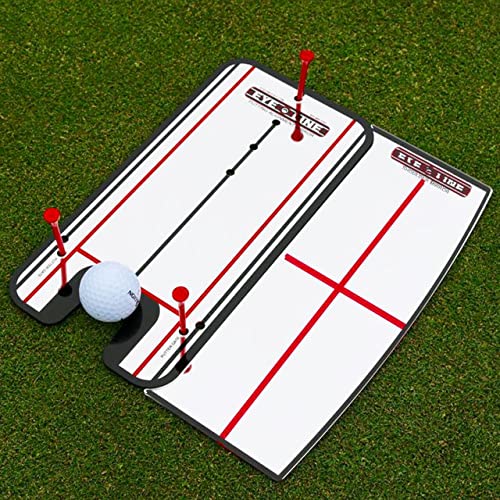 EyeLine Golf Small Putting Alignment Shoulder Mirror - Portable Aids to Improve Your Putting Setup, Eye Placement, Putter Face Angle, Starting Line & Much More