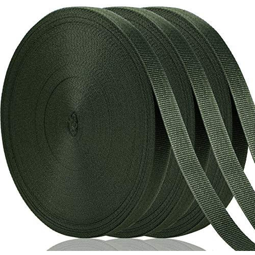 Tree Tie Green Strap Garden Tie Webbing Strap Garden Tie Plant Supports Tree Tie Staking for Outdoor Use, Plant Supports, Grafting, Straightening Supplies (295 Feet x 1 Inch, Dark Green)