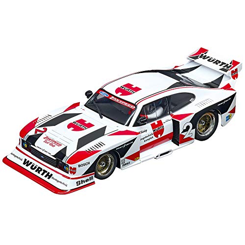Carrera 1/24 D124 포드 카프리 자크 스피드 터보 Wurth-Zakspeed Team No.2 슬롯 카 완성품 화이트/레드 23858