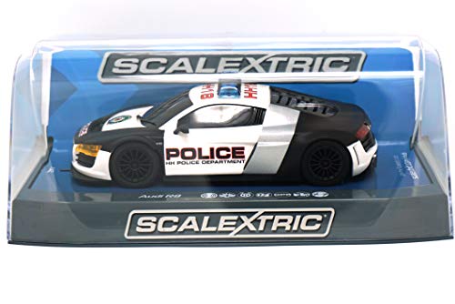 Scalextric Audi R8 폴리스 카 132 슬롯 레이스 카C3932 화이트&블랙