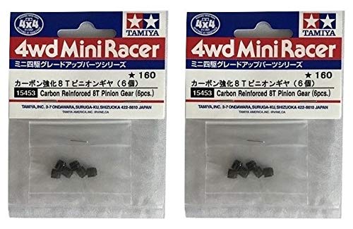 TAMIYA 타미야 미니 사구 그레이드 업 파트 GP.453 카본 강화8Tpinion 기어 1 포6개입 15453 2 포세트