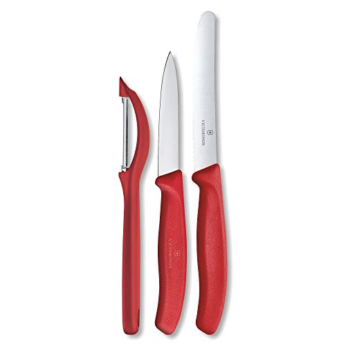 Victorinox Veggie Knife Set with Peeler, 3 pcs, red, 6.7111.31