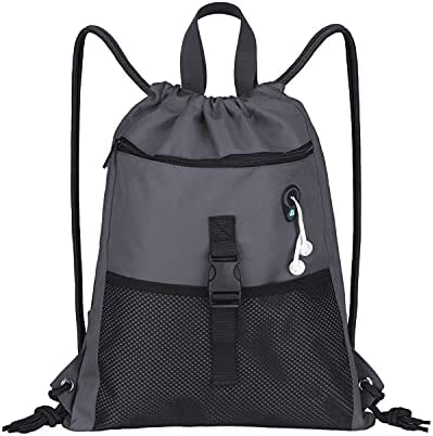 LIVACASA Drawstring 가방 체육관 Pockets 스포츠 Sack Handle 백팩 Travel Men 여성 16.5x13In