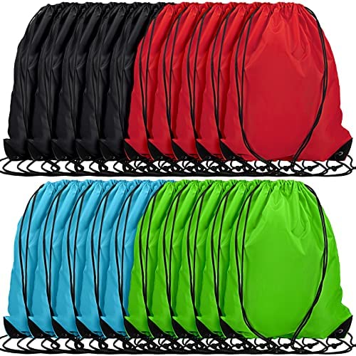 60 Pieces Drawstring Backpacks Bulk Cinch Bags Multi-Color 스포츠 체육관 Traveling Yoga Storage Supplies 20 Colors