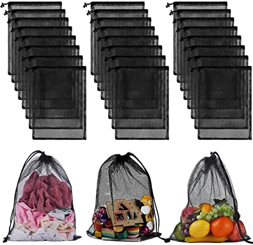 12Pcs Mesh Laundry Drawstring Bag,Nylon 체육관 가방 Cord Lock Closure 13&quotX15.5"