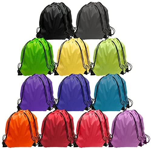Drawstring 가방 - 24팩 Drawsting 백팩 Bags Bulk Storage Bages 체육관 Traveling Multicolor 4 Color