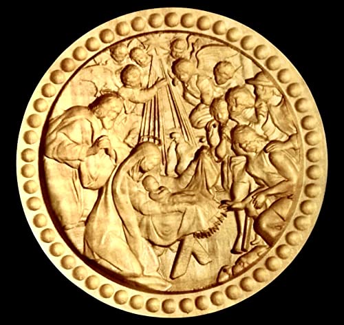 Stamp Holy Bread Orthodox Liturgy/Wooden Hand Carved Traditional Prosphora CHRISTMAS #57 Diameter 1.57-7.09 inches 40-180 mm