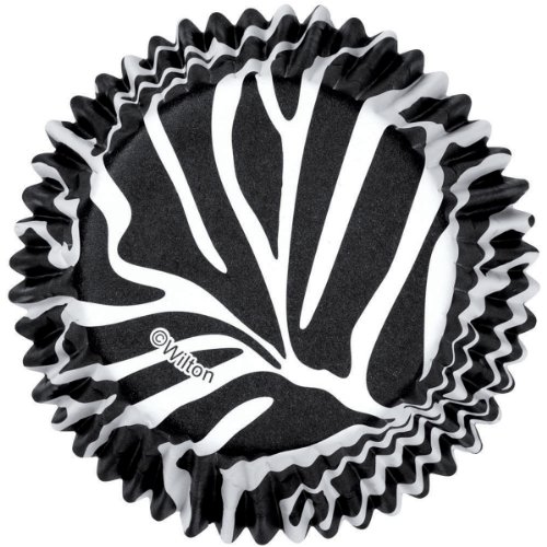 Wilton ColorCups Black/White Zebra Standard Baking Cups, 36 Count