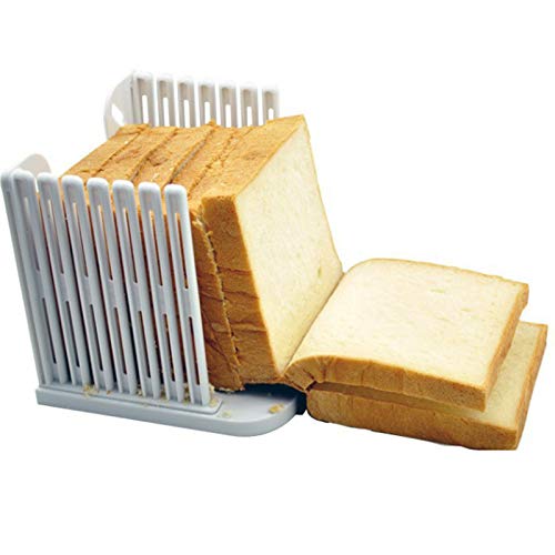 Ruiqas Bagel Slicer/bread Slicer Crumb Catcher, Easy To With Bread Slicer Guide For Homemade Bread Loaf