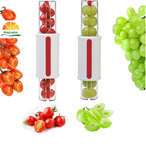 bingxqiso Tomato Slicer Grape Slicer Fruit Vegetable Salad Slicer Cherry Slicer Fruit Cutter Grape Meat Half Cutting Kitchen Accessories Fruit Vegetable Tools Fruit slicer 1 pc Random Color