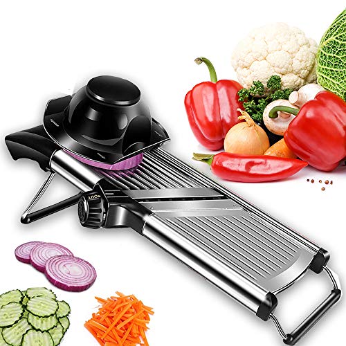 Adjustable 스테인레스 스틸 Mandoline Slicer - 프로페셔널 Handheld Kitchen Julienne Cutter Slicing Food Vegetables Fruit Chip French Fry 1