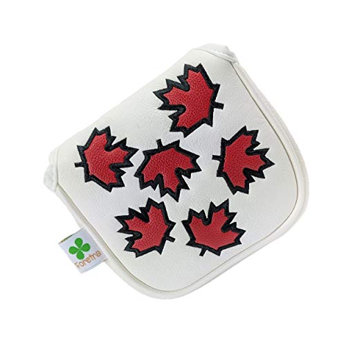 Foretra &ndash Canada Maple Leaf - 골프 퍼터 헤드커버 Quality PU 가죽 마그네틱 Closure 스퀘어 말렛 스타일 Putters Scotty Cameron 오딧세이 테일러메이드 Ping