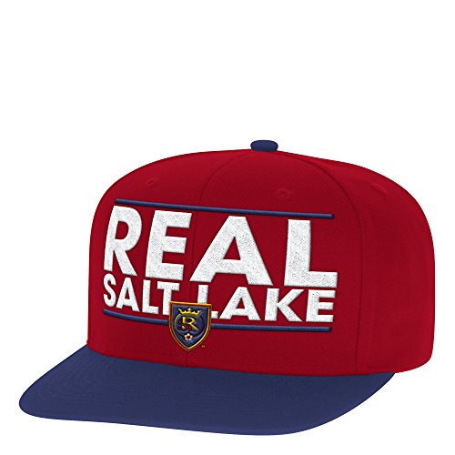 adidasmlS Real Salt Lake Men Dassler Flat Brim Snapback Hat One Size Red