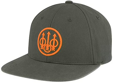 Beretta Mens Trident Logo Flat Bill Outdoor Casual Performance Hat