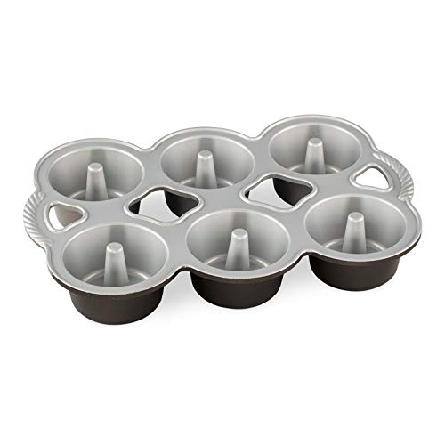 Nordic Ware Mini Angel Cakes Pan, 6-Cup, Graphite