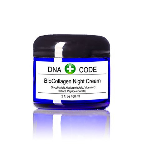 DNA Code-BioCollagen Night Cream w/ Vit. C Pure Hyalurinic Acid Glycolic